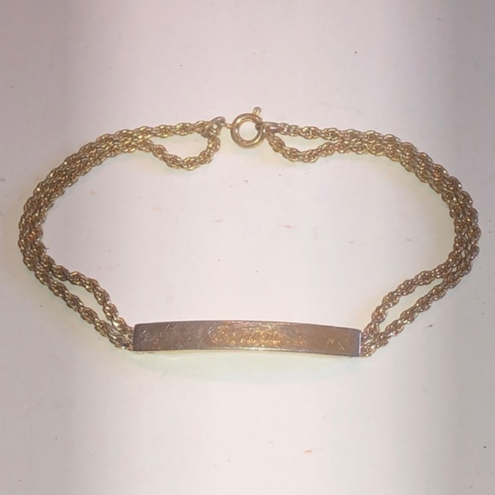 Speidel Patricia Name Engraved With Love ‘94 Rope Chain Bracelet